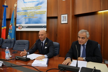 Presentato rapporto 2011 su stato sicurezza e criminalità nel Lazio