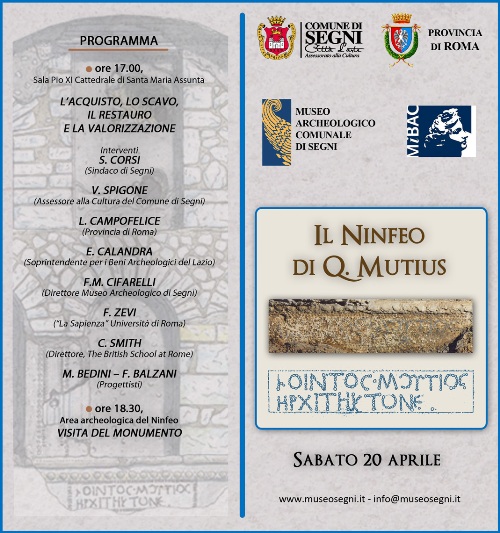 Alla scoperta del Ninfeo di Q. Mutius
