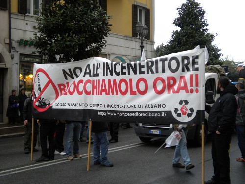 Inceneritore Albano, sit-in del No Inc al Ministero dello Sviluppo