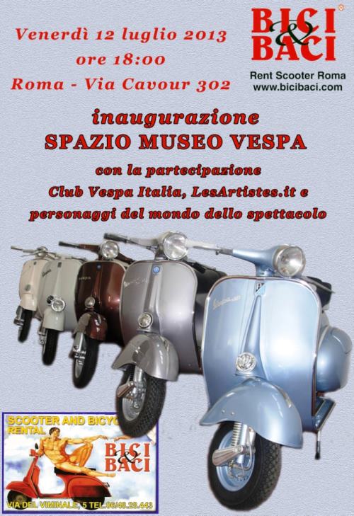 Inaugurazione Spazio Museo della Vespa a Roma