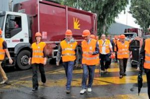 Protesta in campidoglio contro la discarica romana a Monte Carnevale