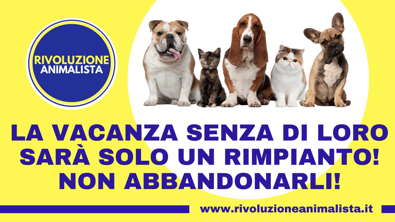 Appello di Rivoluzione Animalista a tutela dei quattro zampe