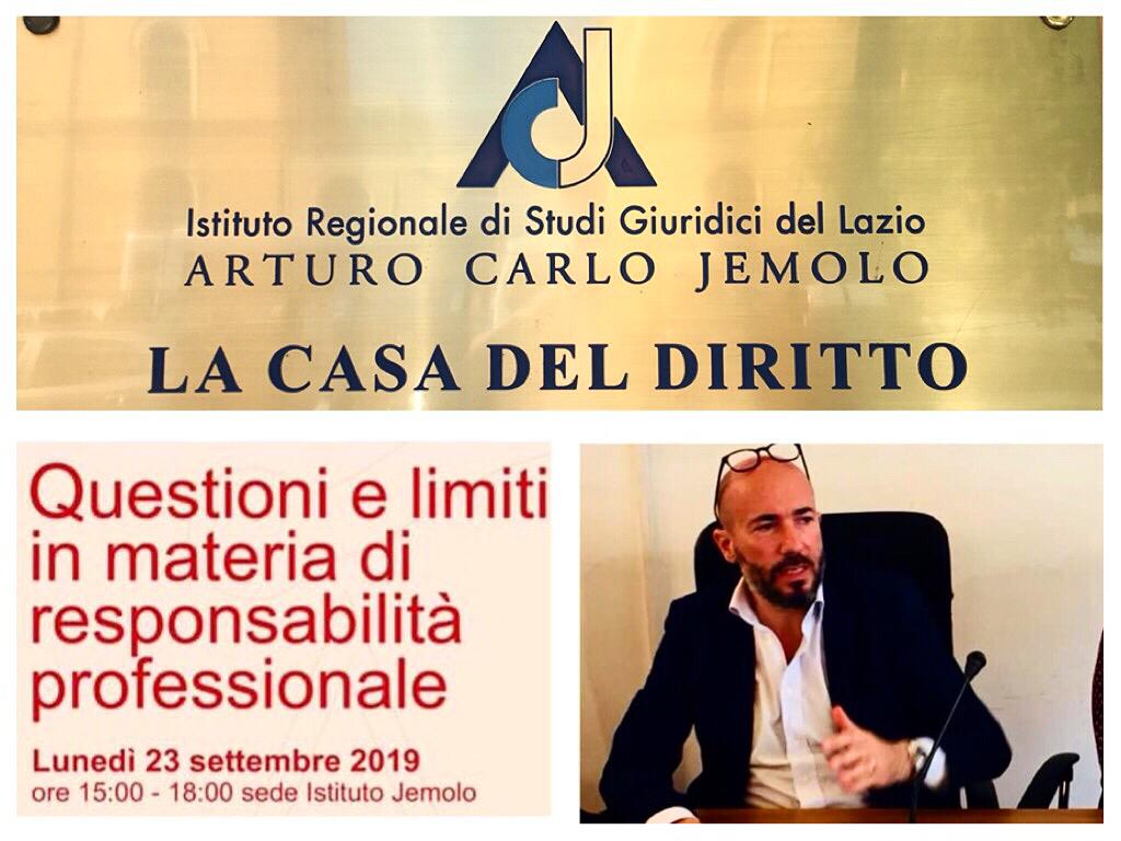 All’Istituto Jemolo incontro sulla responsabilità professionale