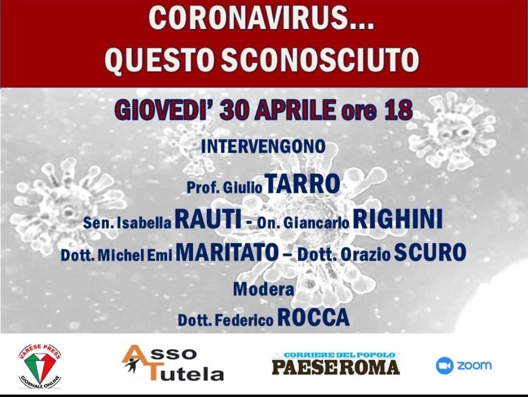 Coronavirus tra cricità e prospettive future. Se ne parla sul web