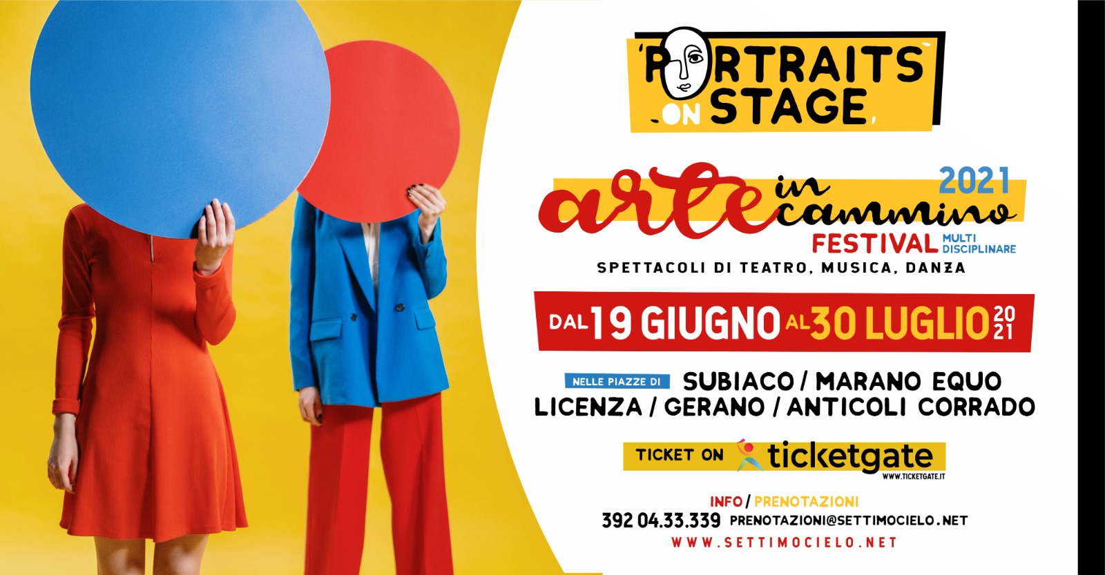 PORTRAITS ON STAGE 2021 – ARTE IN CAMMINO