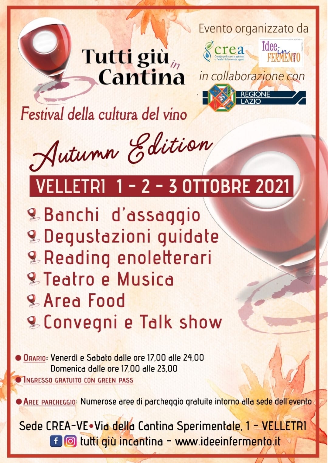 VELLETRI – Torna il Festival della Cultura del Vino con una edizione autunnale tutta da gustare