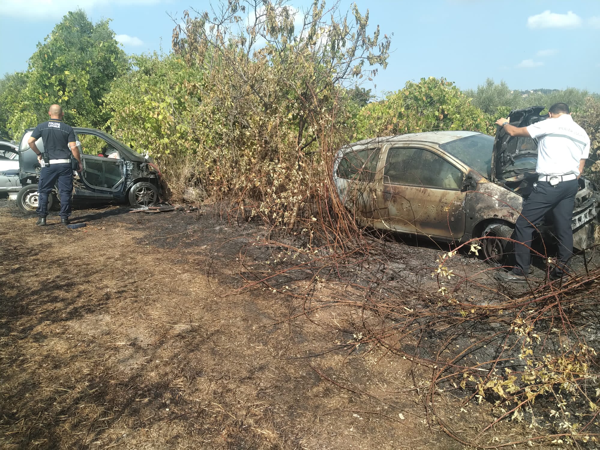 Lanuvio. Incendio doloso con sorpresa.