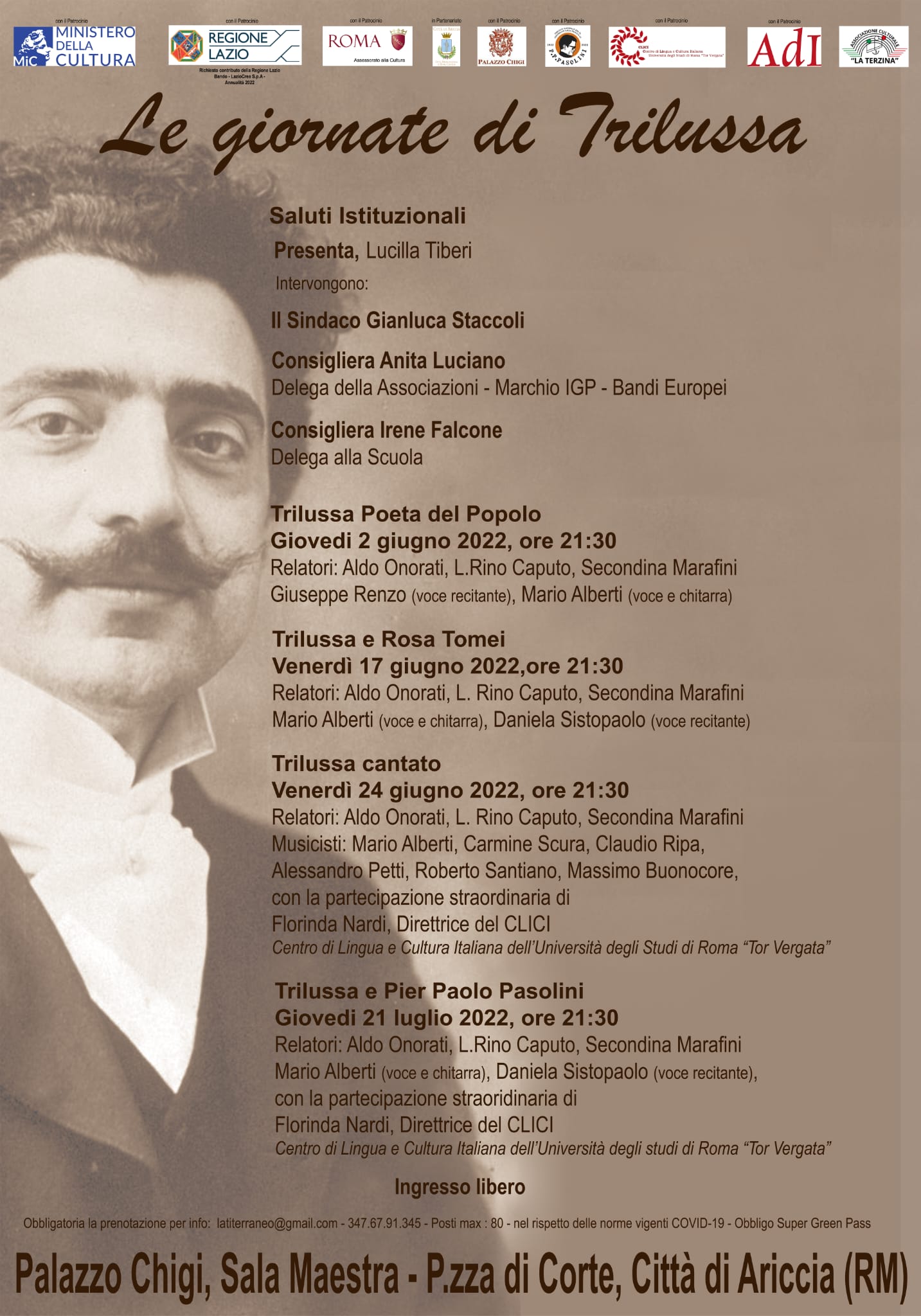 ARICCIA, LE “ QUATTRO”GIORNATE DI TRILUSSA.