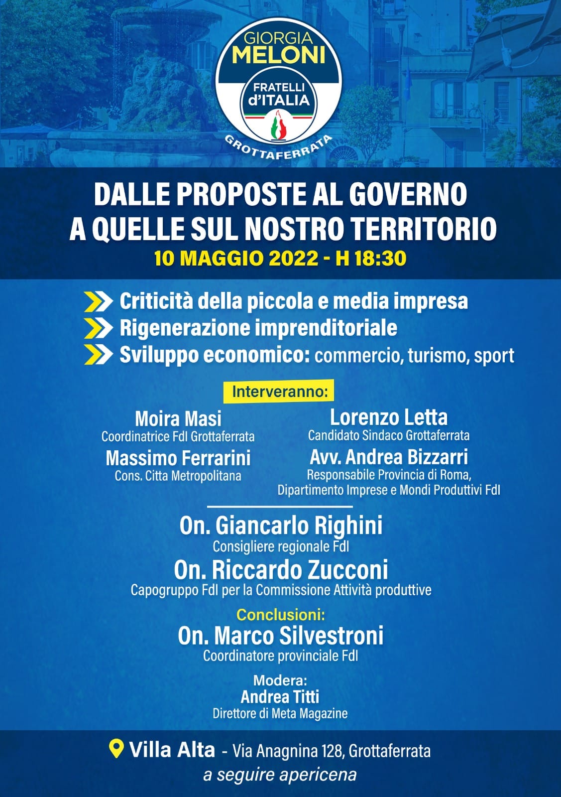 Grottaferrata: Fratelli d’Italia incontra le imprese del territorio