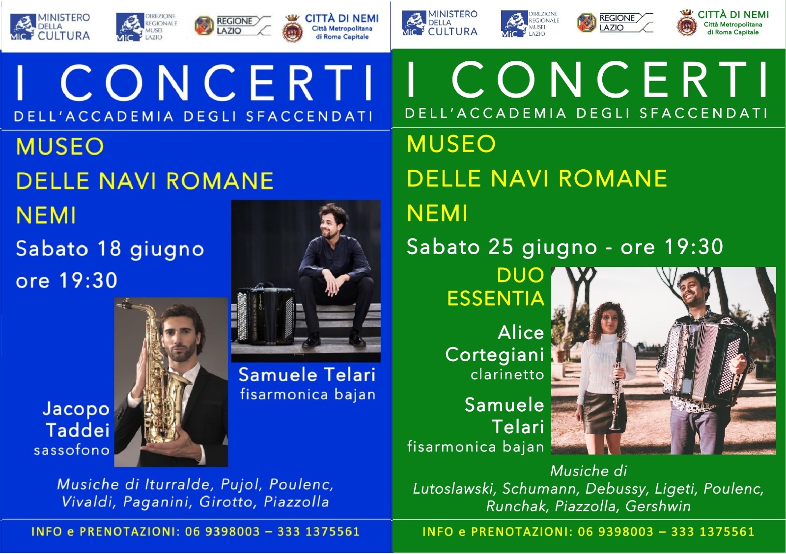 A Nemi il nuovo segmento della programmazione 2022 de “I Concerti dell’Accademia degli Sfaccendati“