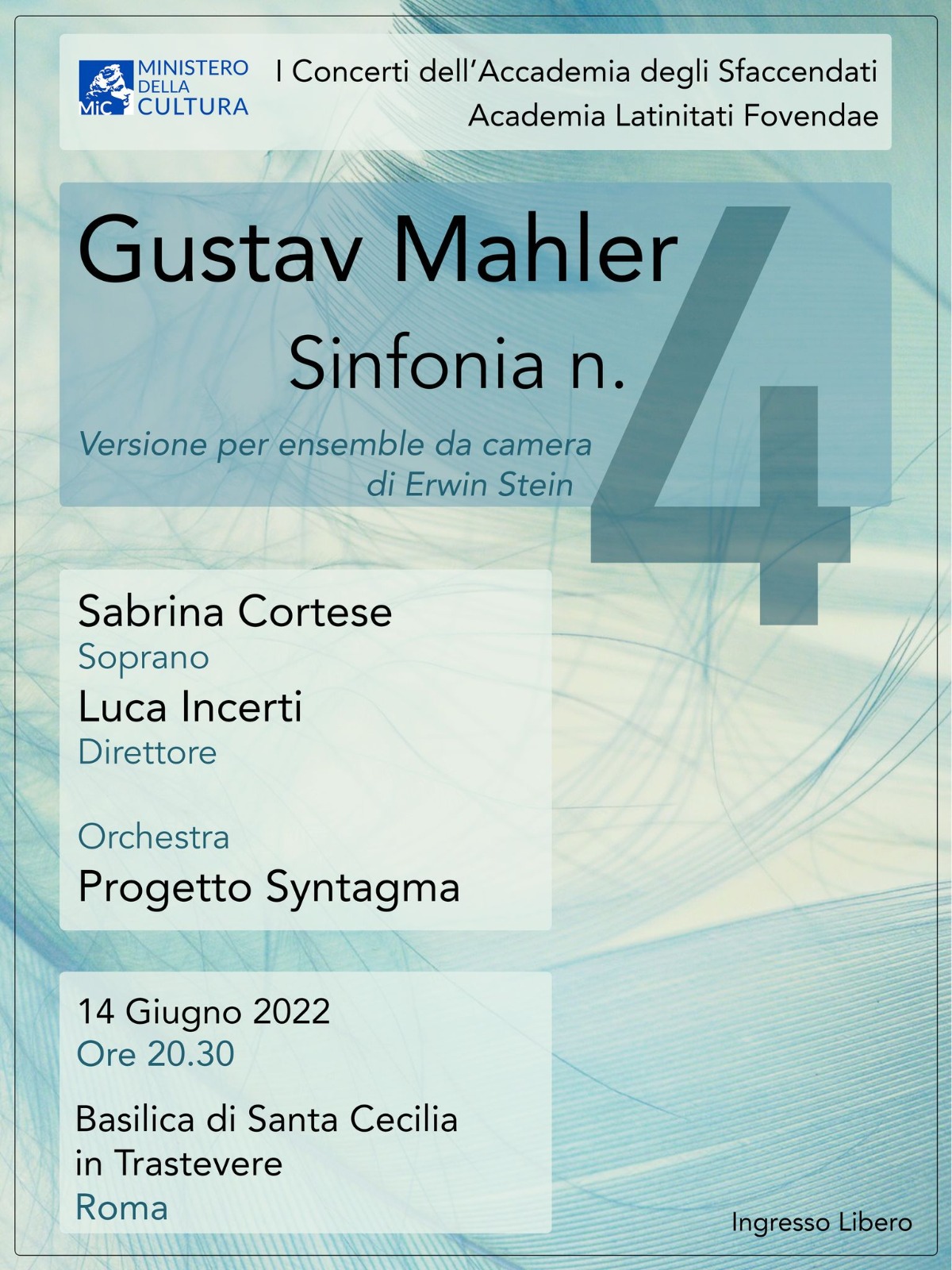 La Quarta Sinfonia di Mahler nella Basilica di Santa Cecilia in Trastevere a Roma