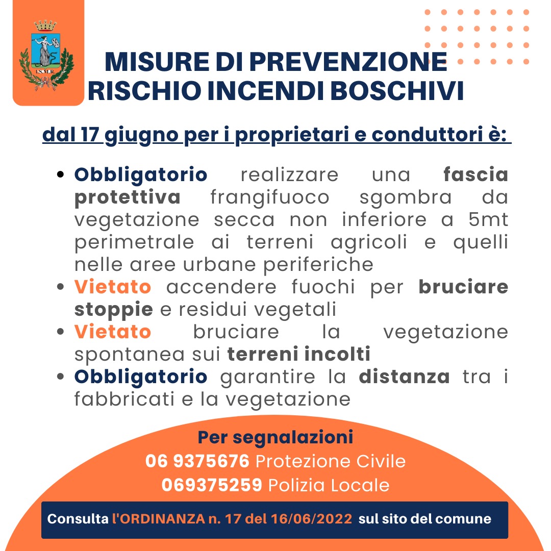 LANUVIO, VOLPI: MESSE IN CAMPO MISURE PER LA PREVENZIONE RISCHIO INCENDI