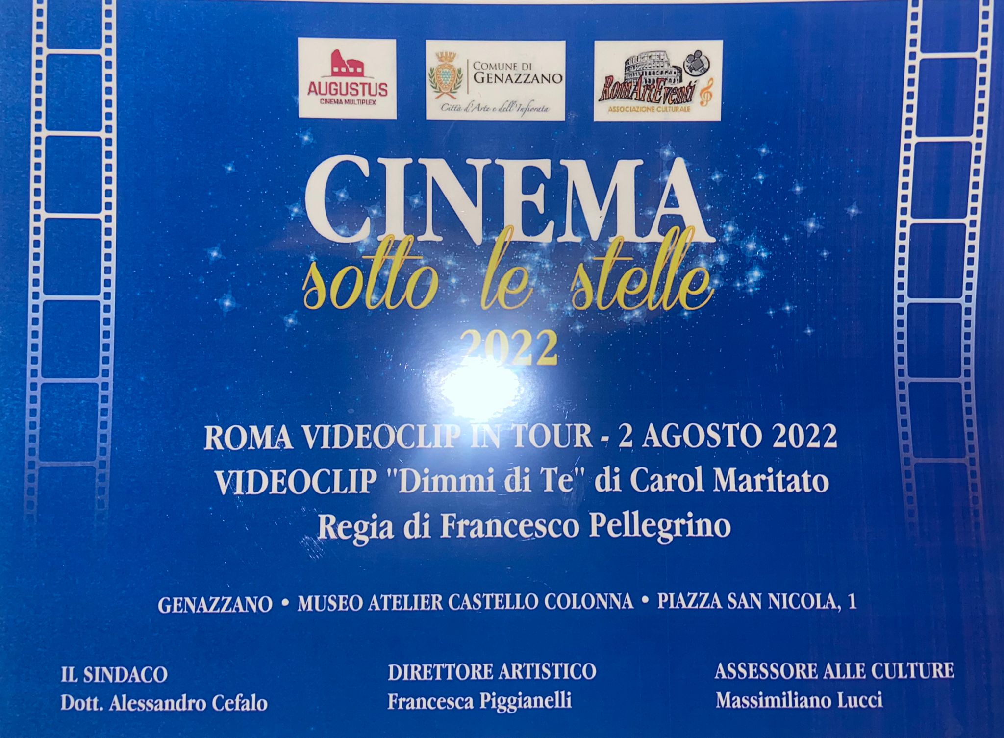 GENAZZANO, CAROL MARITATO PREMIATA AL “CINEMA SOTTO LE STELLE 2022”
