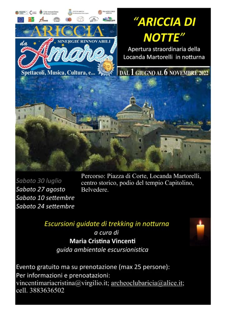 Nuovo evento per la kermesse “Ariccia di Notte” Nuovo evento per la kermesse “Ariccia di Notte”
