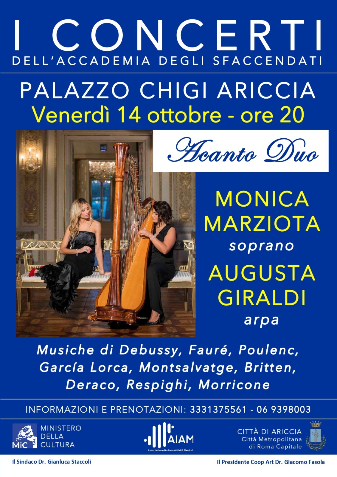 Soprano ed Arpa: il Duo Acanto al Palazzo Chigi di Ariccia