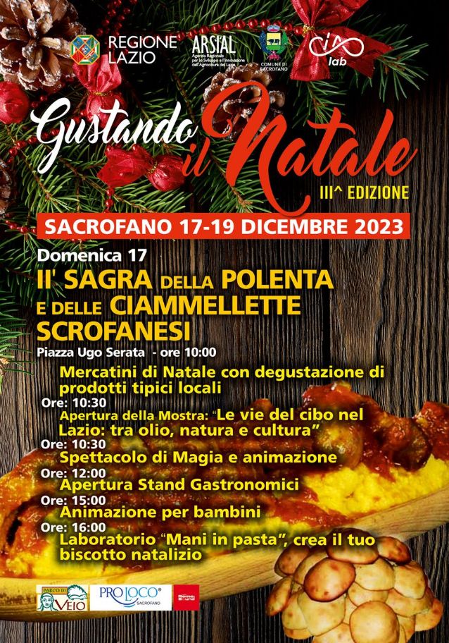 Sacrofano, terzo anno di “Gustando il Natale” con la 2° edizione della Sagra della Polenta e delle Ciammellette Scrofanesi