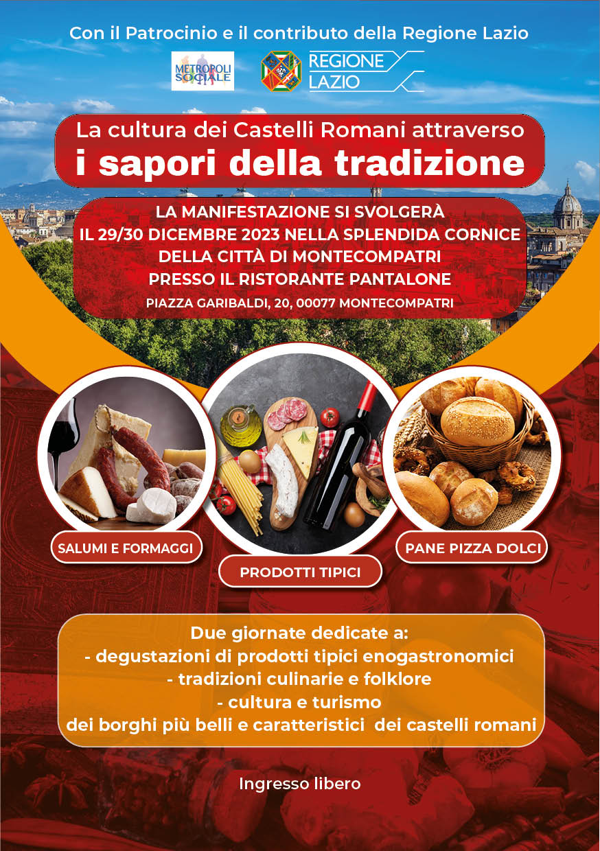 A Montecompatri la manifestazione “La cultura dei Castelli Romani attraverso i sapori della tradizione”