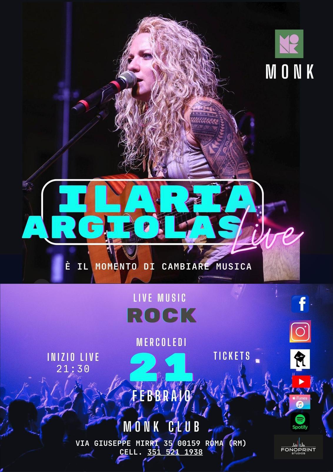 Musica: al Monk Club Ilaria Argiolas, la nuova voce delle borgate romane