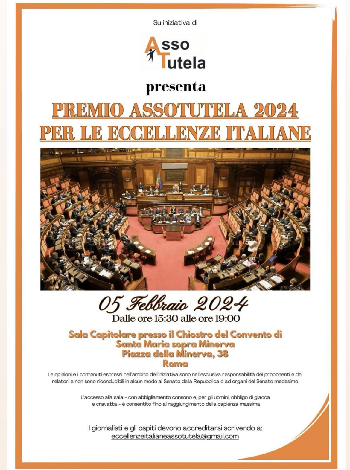Roma, Assotutela premia le “eccellenze italiane”