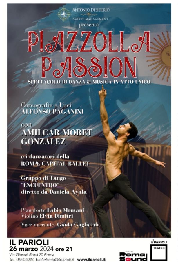 “Piazzolla Passion”, Antonio Desiderio presenta al “Teatro Parioli – Costanzo” una serata dedicata al grande tango