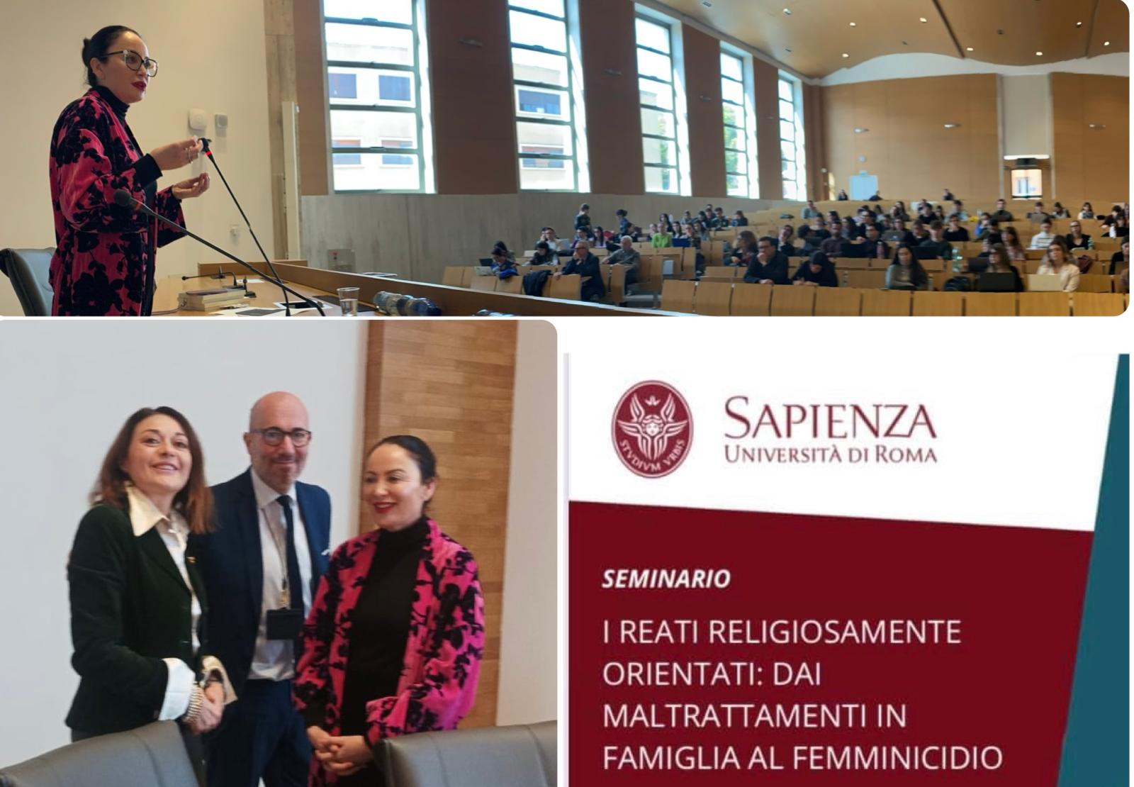 ROMA, L’ON. MARTINA SEMENZATO AL SEMINARIO SUI REATI RELIGIOSAMENTE ORIENTATI A LA SAPIENZA