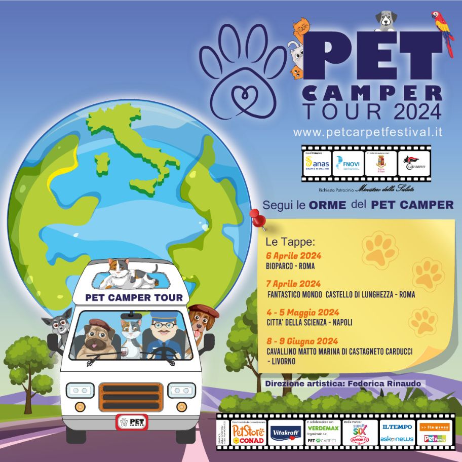 “Pet Camper Tour 2024”: educare, sensibilizzare e proteggere nell’iniziativa green e itinerante a difesa degli animali e dell’ambiente