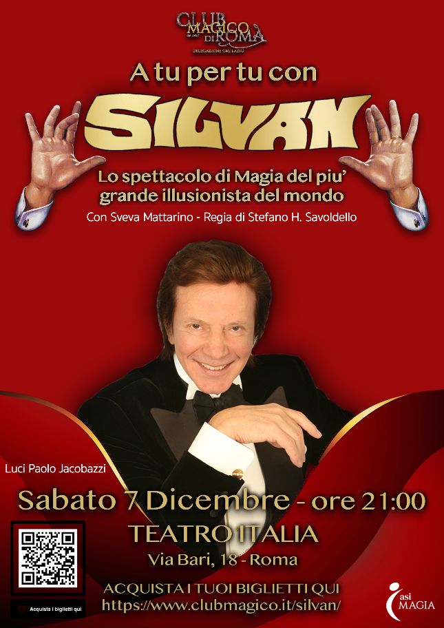 “A tu per tu con Silvan”, al Teatro Italia di Roma un viaggio straordinario nella magia e nell’arte dell’illusionismo