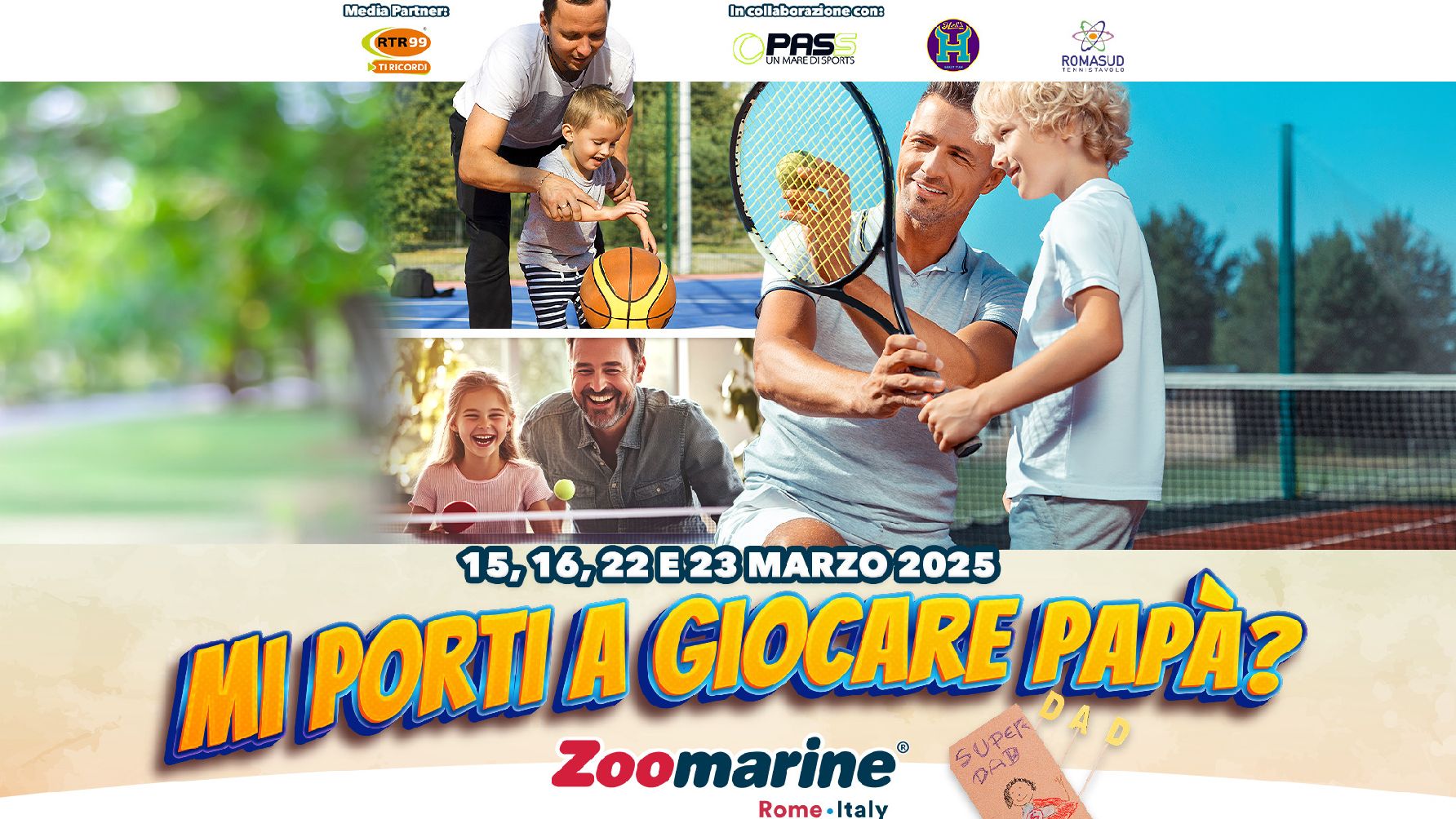 “Mi porti a giocare papà?”, a Zoomarine cellulare off e cuore on: week end di sport per fare squadra in famiglia