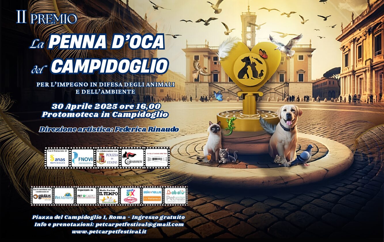 Roma dona “La Penna d’Oca del Campidoglio” agli amici degli animali di ieri e di oggi: il premio per chi compie gesti nobili Roma dona “La Penna d’Oca del Campidoglio” agli amici degli animali di ieri e di oggi: il premio per chi compie gesti nobili
