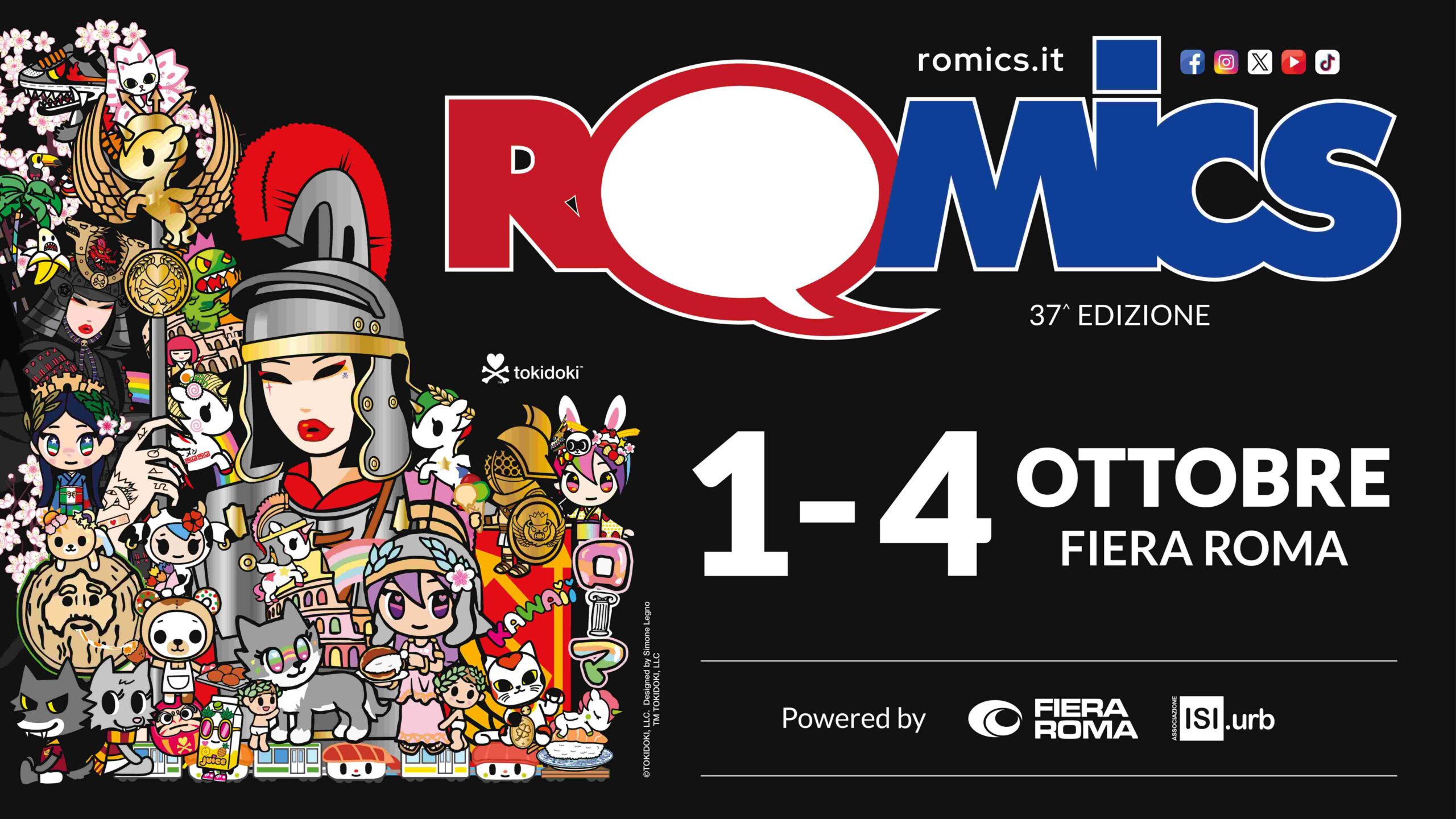 ROMICS, dal 1 al 4 ottobre alla Fiera di Roma in arrivo da tutto il mondo le grandi storie che accendono l’immaginario