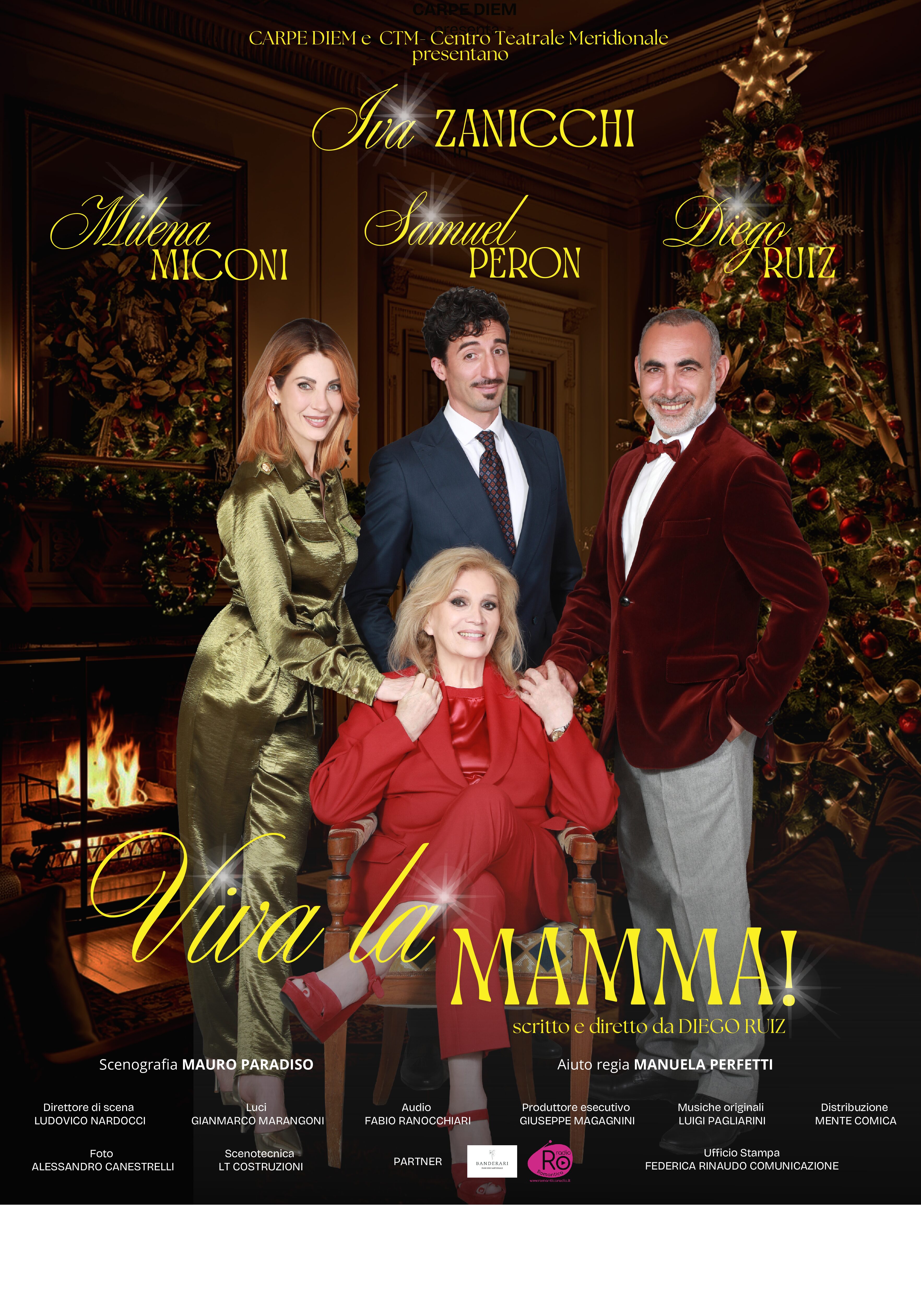 “Viva la mamma!”: Iva Zanicchi con Milena Miconi, Samuel Peron e Diego Ruiz in una commedia divertentissima che rivendica il diritto a non sentirsi mai soli “Viva la mamma!”: Iva Zanicchi con Milena Miconi, Samuel Peron e Diego Ruiz in una commedia divertentissima che rivendica il diritto a non sentirsi mai soli
